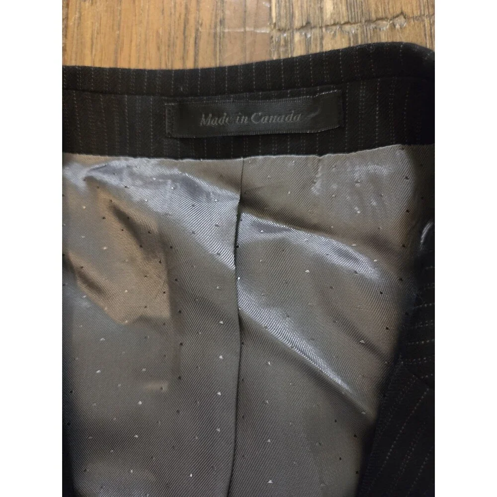 Mens Calvin Klein Wool Sports Jacket Blazer Black With Gray Stripes